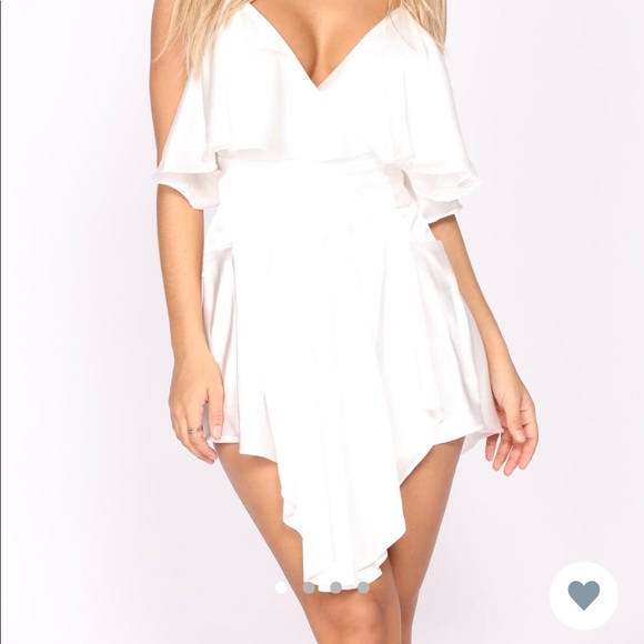 white satin wrap dress